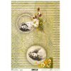 Ryžový papier Vintage Kvety s dievčaťom (210 x 297 mm, 25-30 g/m2)