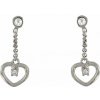 INFINITYSILVER Strieborné náušnice so srdiečkami 42054