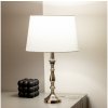 Brilagi - Stolná lampa CERIA 1xE27/60W/230V pr. 30 cm lesklý chróm/biela 1xEG78312+1xEG781035 + záruka 3 roky zadarmo