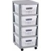Curver Infinity 4x11L bílé s puntíky