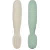 Beaba Prvé trénovacie lyžičky silikónové Sage Green/Velvet Grey 913578BB