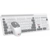 C-TECH Quallis, bezdrátový set, bílý, USB - CZ/SK WLKMC-05W (WLKMC-05W)