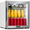Klarstein Beersafe L Crystal White, chladnička, energet. trieda E, LED, 2 kovové police, sklenené dvere, biela (HEA-Beersafe-L-WH)