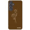 Picasee silikónový prehľadný obal pre Samsung Galaxy S24 FE S721B - Brown flowers