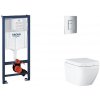 Grohe Rapid SL - Set predstenovej inštalácie, klozetu, dosky SoftClose a tlačidla Skate Cosmopolitan, Triple Vortex, matný chróm SANI11BB2117