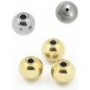 Korálky 4mm z chirurgické oceli - 4/2,4mm / Nerez SL / 100Ks