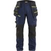 Blåkläder AB 1970 STRIKER Pracovní kalhoty pro řemeslníky ze strečového materiálu Farba: Tmavá námořnická modrá / Reflexní žlutá, Veľkosť: D96