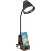| Immax 08999L - LED+CCT stmievateľná stolná lampa s bezdrôtovým nabíjaním QI IDEAL LED/8W/230V hnedá | 08999L