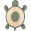 ZOPA Silikónové drevené hryzátko Turtle, Forest Green