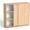 Mayah Skriňa, 3 dielna, s posuvnými dverami, s policami, Freedom SV 13, dub