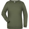 James & Nicholson Mikina JN 793 raglánová, dámská COT02079355000-olive XS Olivová