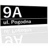 Číslo na Dom 45x20 Adresná Tabuľka Čierna Dibond Kompozitná Doska Štít