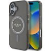 Guess IML trblietavý kruhový kryt s MagSafe na iPhone 16 (GUHMP16SHFGEREK) - čierny