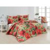 Matějovský Obliečka Ložní povlečení Alice Bavlna deluxe digitál 1x 140/200, 1x 70/90 140x200+70x90 kvety zelená, sivá, hnedá, oranžová