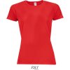 SOL's Collection Tričko Sporty Women sportovní raglánové krátký rukáv dámské COT-25115900400 Červená