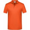 Pánská polokošeľa James & Nicholson Piqé polo - oranžová 4XL