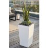 Lamela Vysoké kvetináče FINEZJA 300x300mm výška 57cm biely lesklý