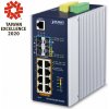PLANET IP30 DIN-rail Industrial L3 8P Riadený Gigabit Ethernet (10/100/1000) Hliník, Modrá (IGS-6325-8UP2S2X)