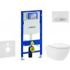 Geberit Duofix - Set predstenovej inštalácie, klozetu Oudee Vortex a dosky softclose, tlačidlo Sigma50, chróm/alpská biela SANI11CA3188