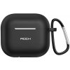 Silikónové puzdro Rock pre Airpods 3 s karabínou čierne