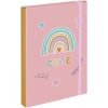 Baagl Box na zošity A4 Duha ružový