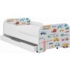Detská posteľ s matracom a zásuvkou, MACHINES