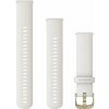 Silikonový řemínek Garmin 20mm (Venu, Venu Sq, Venu 2 plus aj.), bílý V1, Quick Release + prodloužená část, 010-12932-53