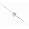 Šperk Holíč Náhrdelník s kamienkovým príveskom ,,ružové srdiečko