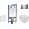 Geberit Duofix - Set predstenovej inštalácie, klozetu Tesi a dosky softclose, tlačidlo Sigma30, lesklý chróm/matný chróm SANI11CD1113