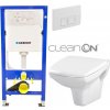GEBERIT Duofix tlačítko DELTA50 bílé WC CERSANIT CARINA + SEDADLO 458.103.00.1 50BI CA1