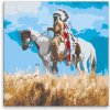 Maľovanie podľa čísel - Indiánsky náčelník - 80x80 cm, bez dřevěného rámu - výroba CZ