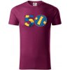 Volejbal okrúhle narodeniny 50 - Tričko z organickej bavlny - 2XL ( Fuchsiová )