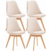 Design-Shop Linares zamat drevené nohy natura Krémová 4 ks
