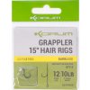 Korum Hotové Návazce Grappler Hair Rigs Barbed 10 cm Veľkosť 8 0,30 mm 14 lb 8 ks