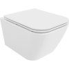 Mexen Madox, Rimless závesná wc misa 515x365x350 mm s pomaly padajúcim sedátkom SLIM z duroplastu, biela, 30154000