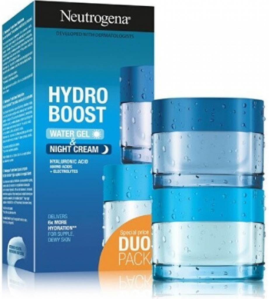 Neutrogena Hydro Boost hydratačný pleťový gél 50 ml + nočný hydratačný krém 50 ml darčeková sada