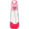 B.box Fľaša na pitie so slamkou 600 ml - flamingo fizz