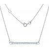 Silvego Strieborný náhrdelník so zirkónmi VARSAMIA ZTJNF61006