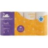 Toaletný papier 3-vrstvový Harmony Soft CREAM Perfumes biely, návin 16,8 m (8 ks)