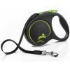 Flexi Vodítko Black Design M opasok 5m čierno-zelené