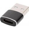 USB-C zásuvka - USB-A vidlica redukcia, kovová