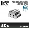 Green Stuff World Neodymium Magnets 2x1mm - 50ks (N35)(Green Stuff World)