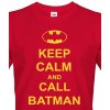 Pánské tričko - Keep calm and call Batman, Barva Červená, Velikost L Bezvatriko.cz 108214