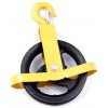Stavebný kotúč (kladka na lano s ložiskom) 160 mm, žltý, XL-TOOLS