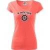 Kapitán kormidlo - Dámske tričko Pure - XS ( Korálová )