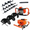 GEKO G84020 Motorový zemní vrták 1,4kW, 3 vrtáky, nástavec 50cm JOHN GARDENER