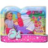 Simba Evi Love Evička doll walk s kočárkem v šatech