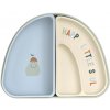 Sada detského riadu Lassig Dish Set Silicone Section Happy Fruits lemon uni