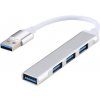 A-809 4 x USB 3.0 to USB 3.0 HUB rozdvojka na USB strieborná farba