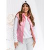Bledoružová dámska prešívaná vesta s kapucňou Bolf SW025A1